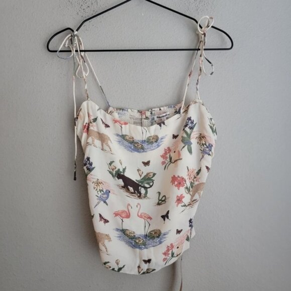 Reformation Lupe Top in Rainforest NEW - Picture 6 of 12